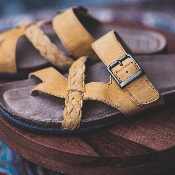 Earth Origins Braided Sandal with Buckle Accent in Mustard - Picture 5 of 6